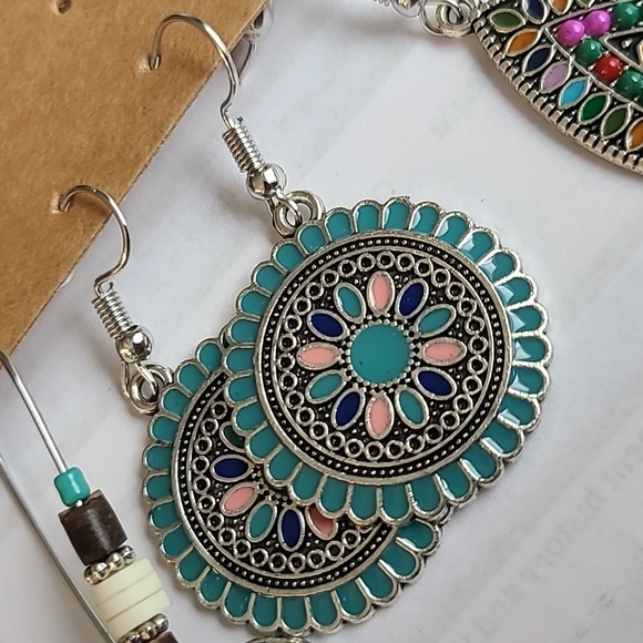 Cute 3 pack of boho style earrings - Picture 3 of 5
